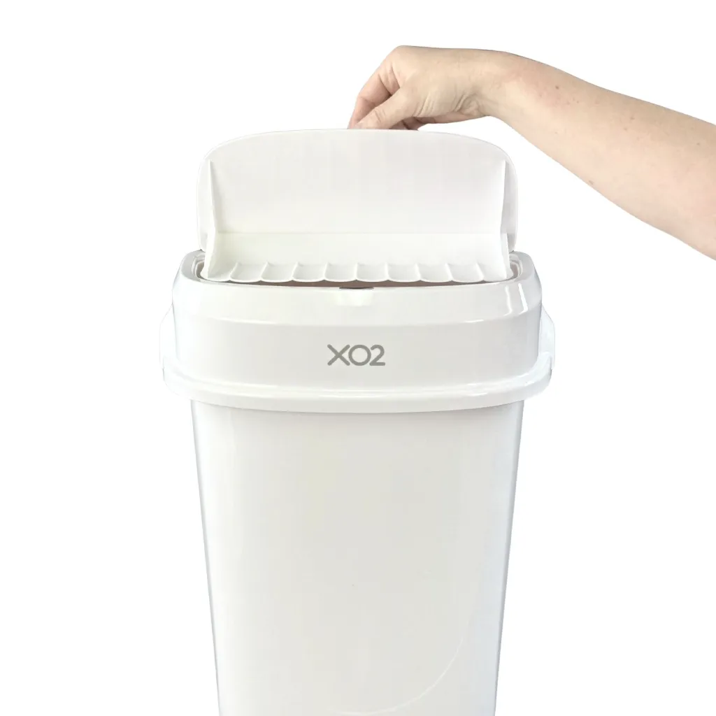 Product Image - BP091122 - XO2® Manual Feminine Hygiene Sanitary Disposal Bin - Manual Open, Wall-Mountable & Free Standing Design (3).webp