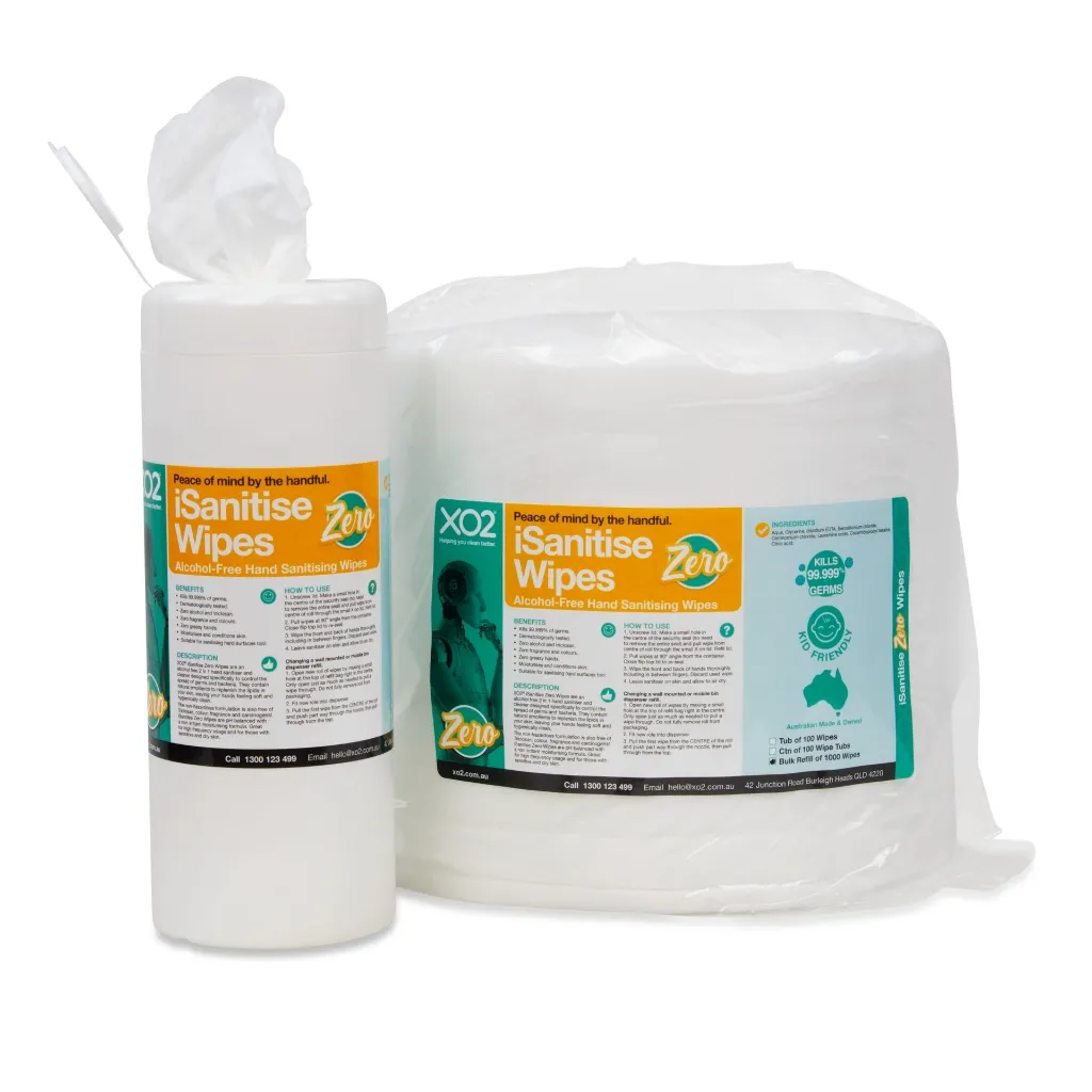 Product Image - CH715900 - iSanitise Zero Wipes, Dispenser + Starter Kits - Alcohol-Free Hand Sanitiser & Cleaner Wipes.webp