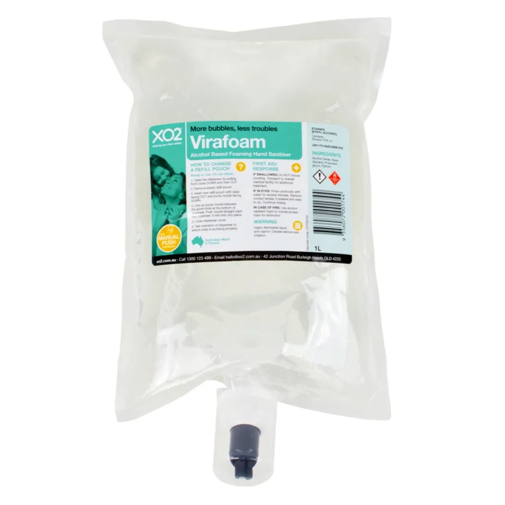 Product Image - Virafoam - Refill CH700152 - Alcohol Based Foaming Hand Sanitiser - Manual Push.webp