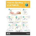 Product Image - TD400220 - XO2® 'How To Sanitise Your Hands' Hygiene Sign - Splash Resistant - Website Only Square Images.webp