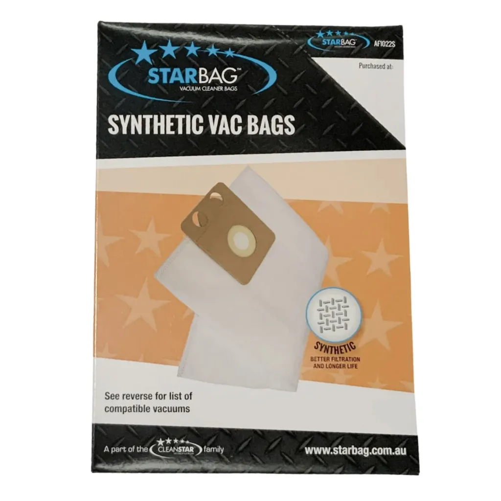 Product Image - AF1022S - Starbag AF1022S Disposable Synthetic Dust Bags - Nilfisk VP300, VP600, GD910, HDS2000, GD1010 (1).webp