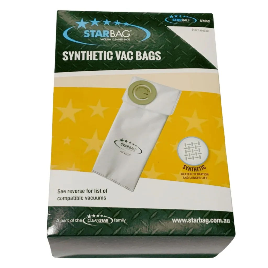 Product Image - AF495S - Disposable Synthetic Dust Bags - Pacvac Environ, 700 Micron, Thrift (2).webp