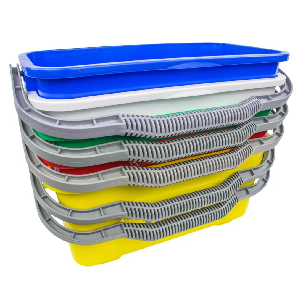 Product Image - AC100400 - 11L Rectangular Plastic Cleaning Bucket - With Handle.webp