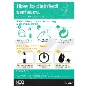 Product Image - TD400230 -  XO2® 'How To Disinfect Surfaces' Hygiene Sign - Splash Resistant - Website Only Square Images.webp