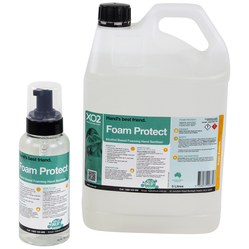 XO2® Foam Protect - Alcohol Based Foaming Hand Sanitiser