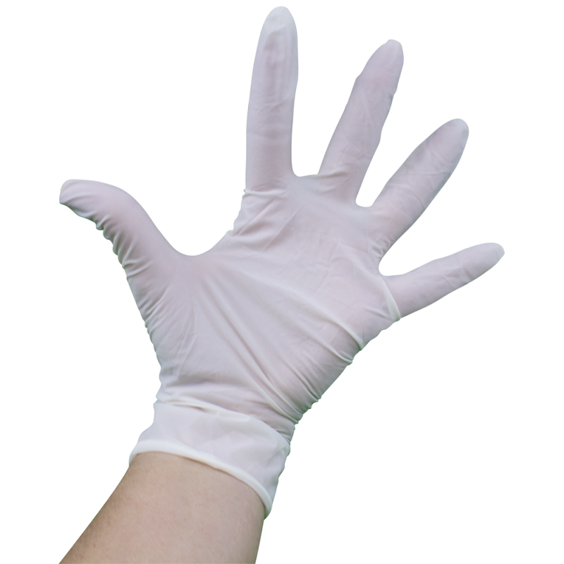 White Latex Gloves - Powder Free & Disposable