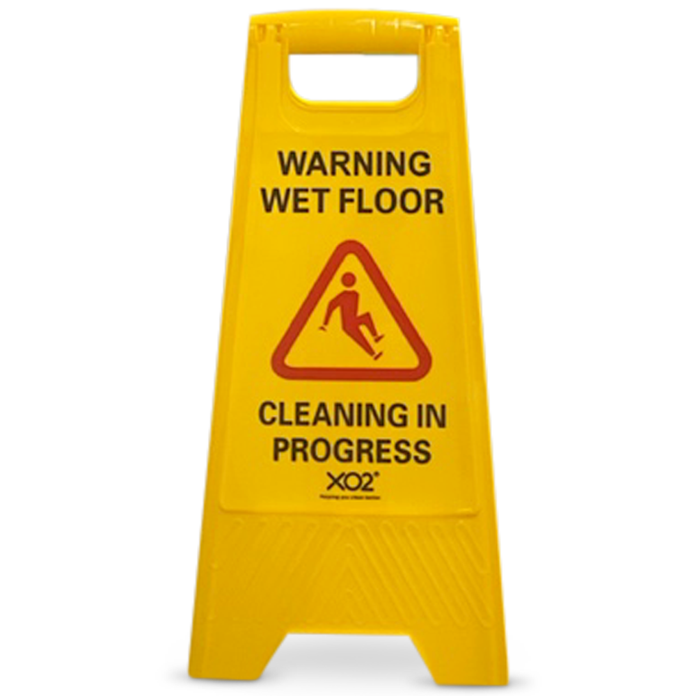 XO2® A-Frame Duo Safety Sign - 'Warning Wet Floor - Cleaning In Progress'