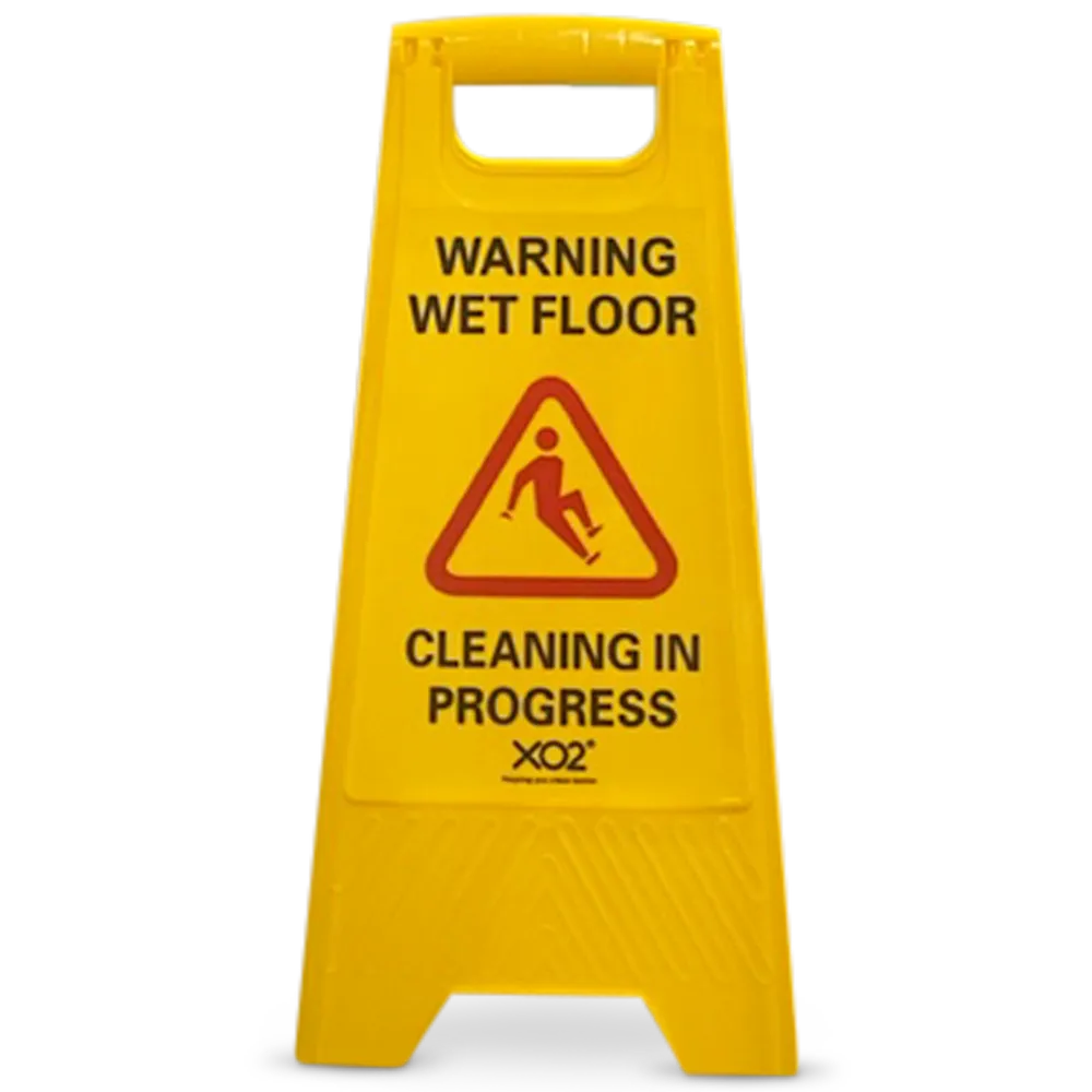 XO2® A-Frame Duo Safety Sign - 'Warning Wet Floor - Cleaning In Progress'