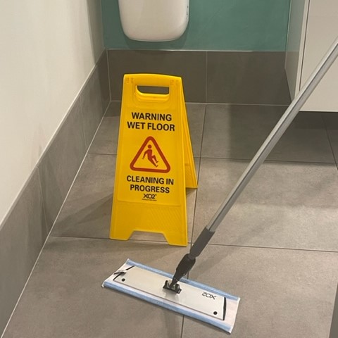 XO2® A-Frame Duo Safety Sign - 'Warning Wet Floor - Cleaning In Progress'