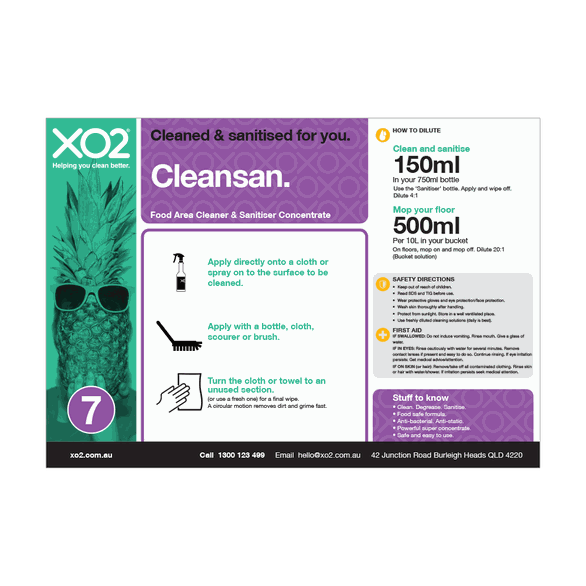Cleansan - Food Area Cleaner & Sanitiser Concentrate