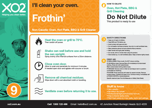 Frothin - Foaming Oven & Grill Cleaner
