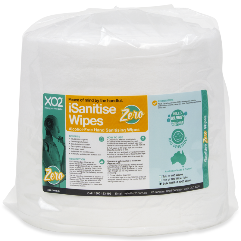 iSanitise Zero Wipes Hand Sanitiser Wipes Wall Mount Station Starter Kit