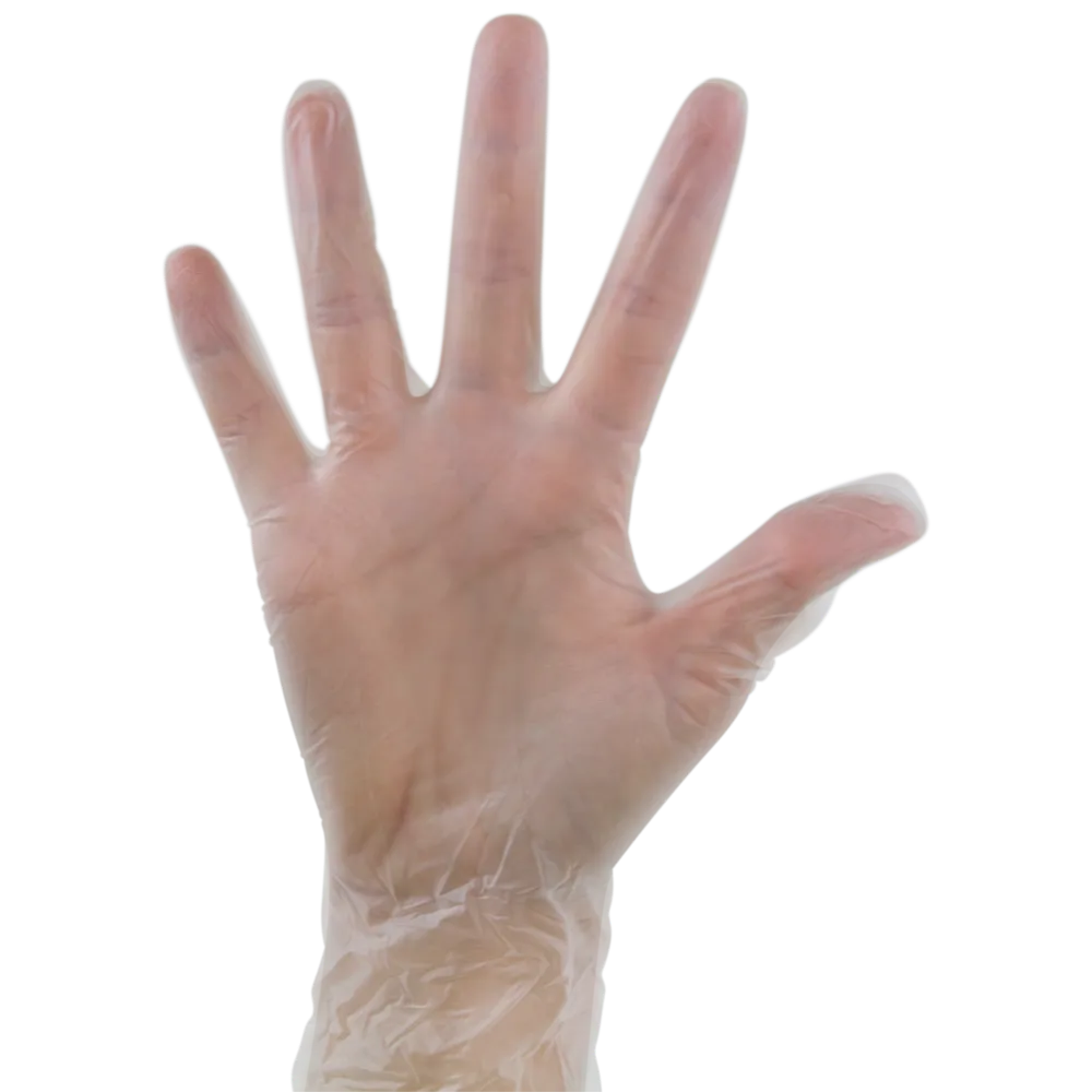 Clear Vinyl Gloves - Powder Free & Disposable