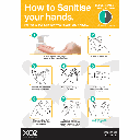 XO2 How To Sanitise Your Hands Sign