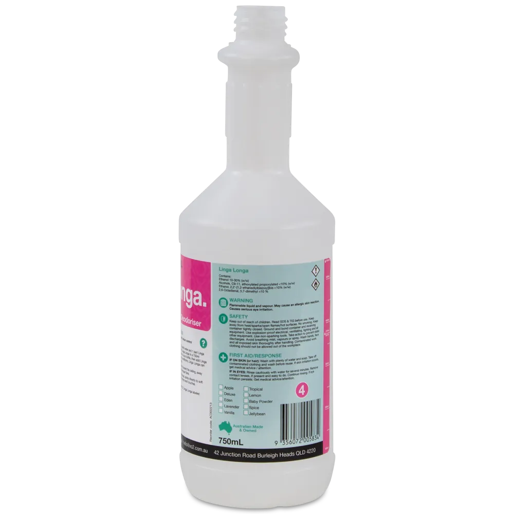 750ml Linga Longa Labelled Empty Bottle - Refillable & Recyclable
