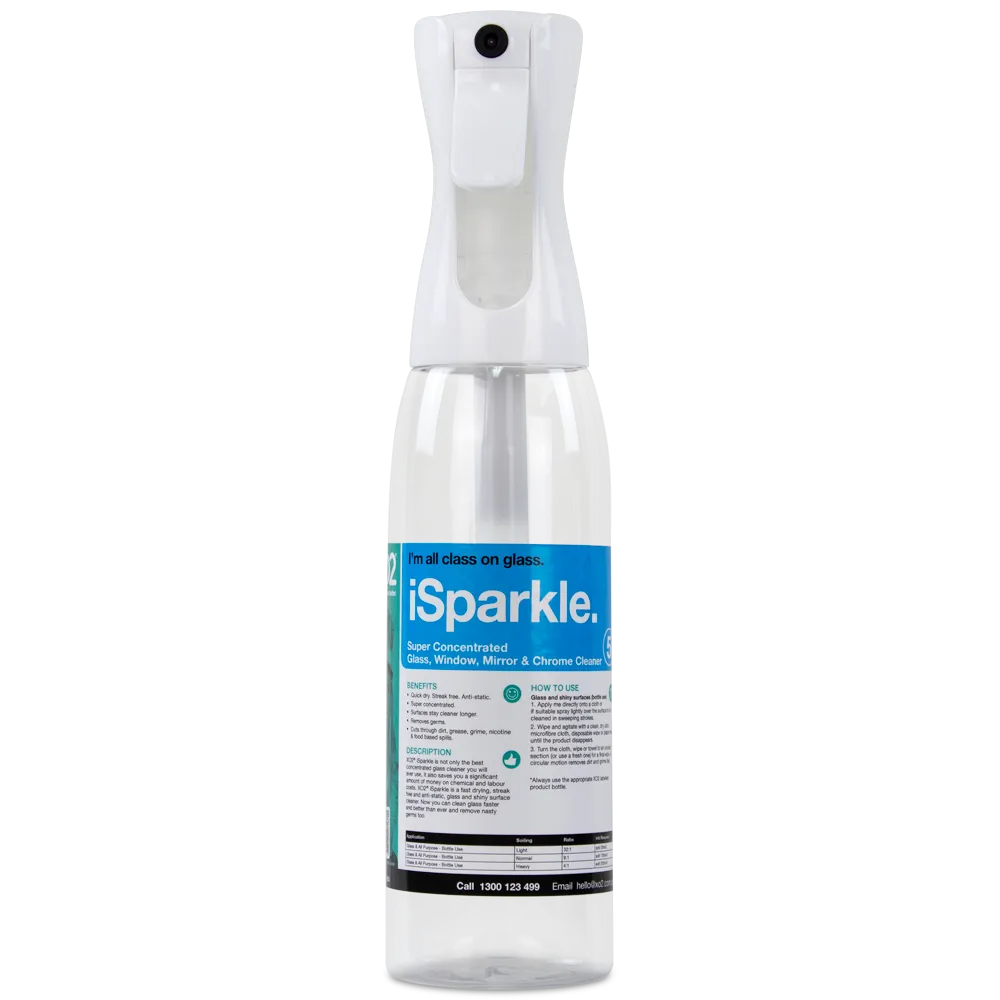 iSparkle Continuous Atomiser Spray Bottle - 500ml, Refillable, Labelled, Comes Empty