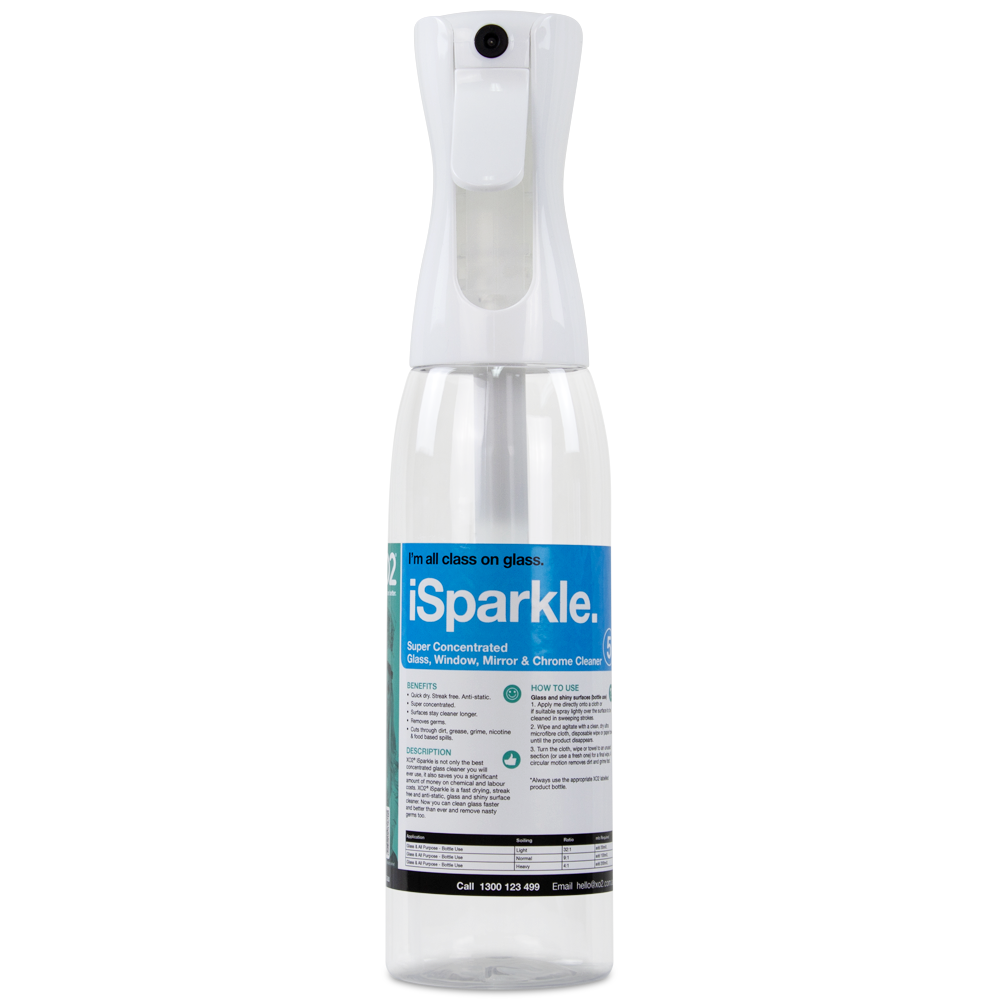 iSparkle Continuous Atomiser Spray Bottle - 500ml, Refillable, Labelled, Comes Empty