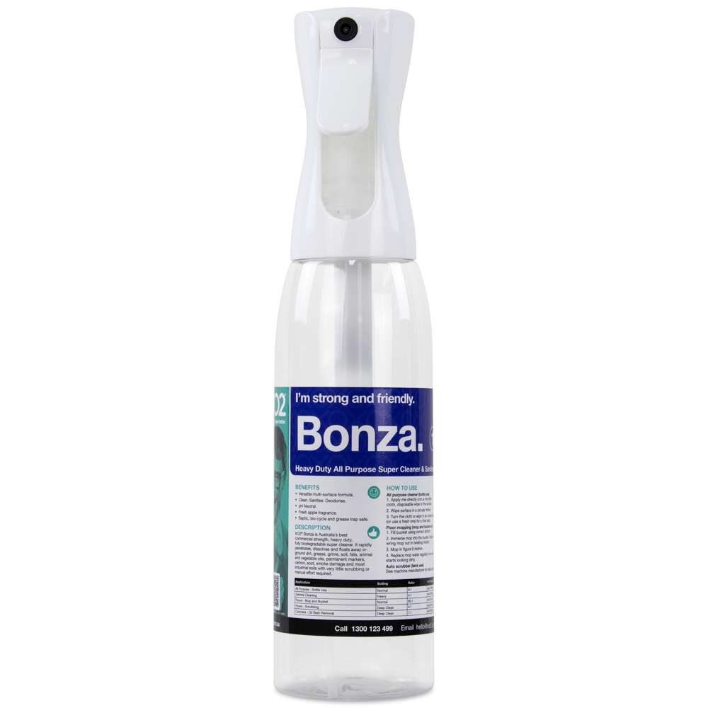 Bonza Continuous Atomiser Spray Bottle - 500ml, Refillable, Labelled, Comes Empty