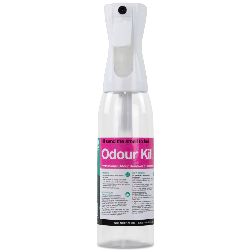 Odour Kill Continuous Atomiser Spray Bottle - 500ml, Refillable, Labelled, Comes Empty