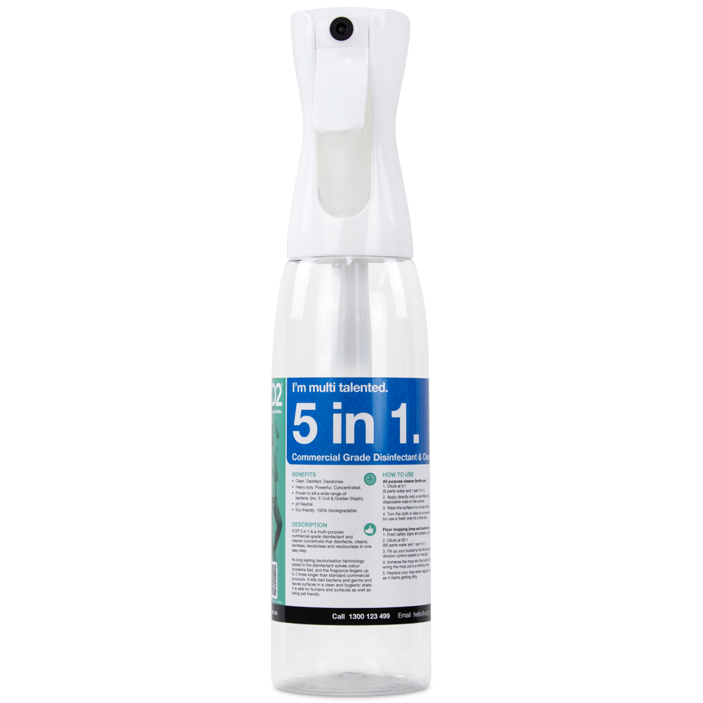 5 in 1 Continuous Atomiser Spray Bottle - 500ml, Refillable, Labelled, Comes Empty