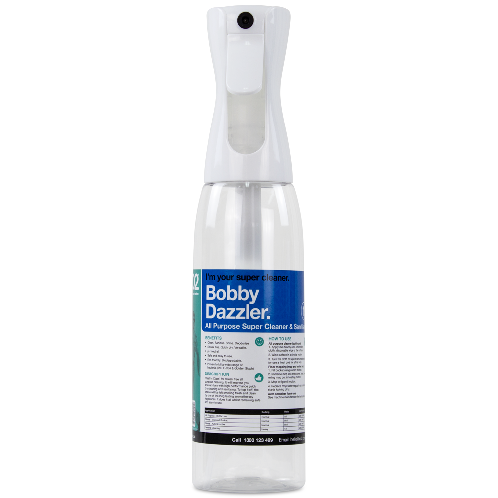 Bobby Dazzler Continuous Atomiser Spray Bottle - 500ml, Refillable, Labelled, Comes Empty