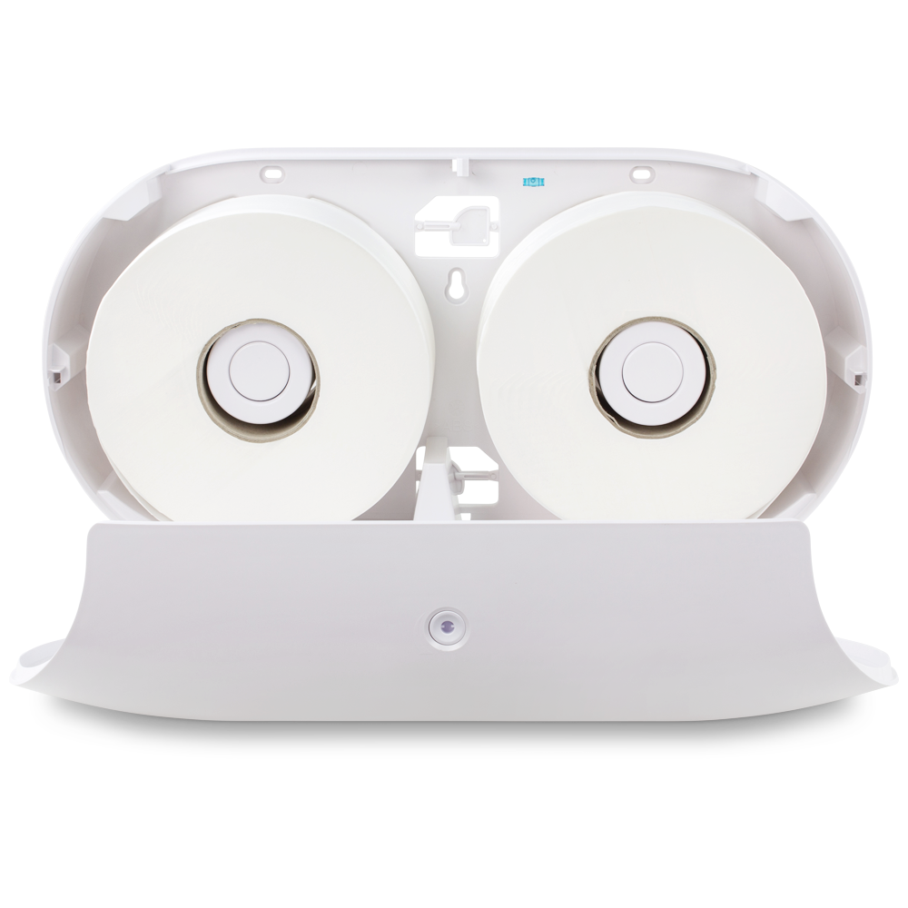 XO2® Double Jumbo Commercial Toilet Roll Dispenser Starter Kit - 2 Roll Capacity