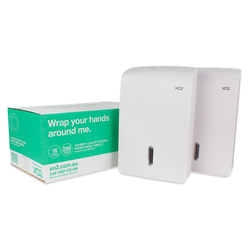 XO2® Multi-Fold Paper Hand Towel Twin Dispenser Starter Kit