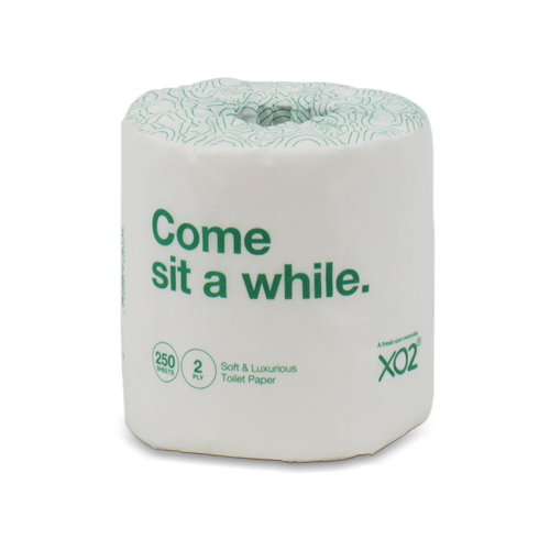 XO2® 2ply 250 Sheet Toilet Paper Rolls - Individually Wrapped