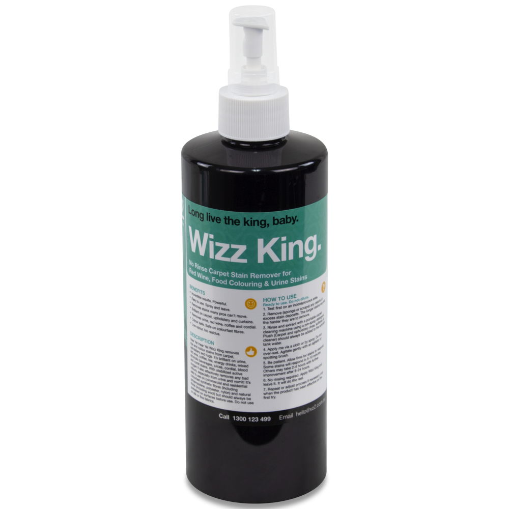 Wizz King - Red Wine, Coffee, Tea, Urine, Dye & Colour Stain Remover With Powerful Odour Destroyer