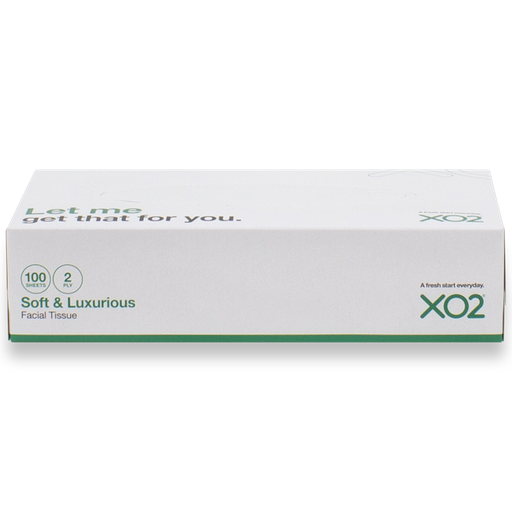 XO2® 2ply 100 Sheet Facial Tissues