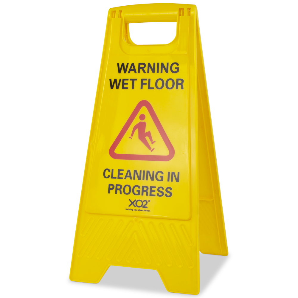 XO2® A-Frame Duo Safety Sign - 'Warning Wet Floor - Cleaning In Progress'