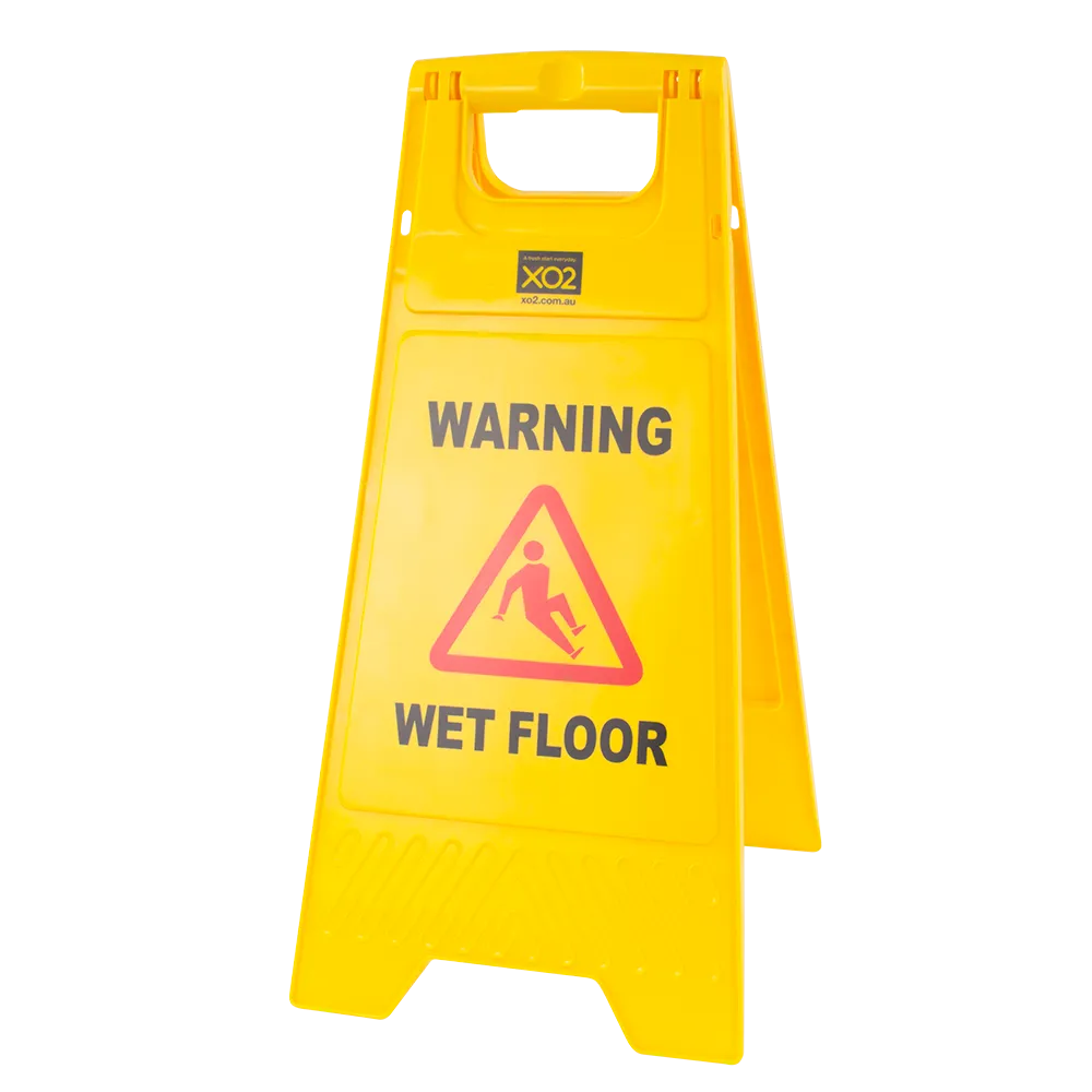 A-Frame Safety Sign - Plastic, 'Warning Wet Floor'