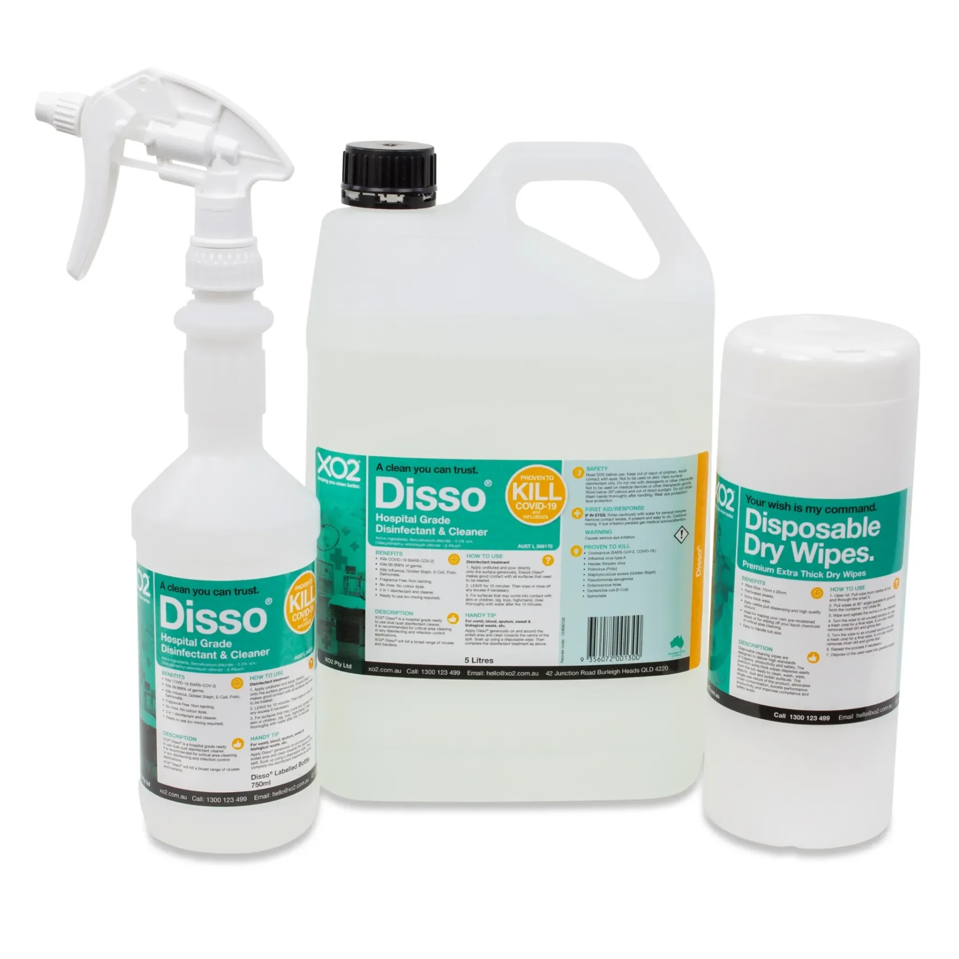 Disso® Hospital Grade Disinfectant & Cleaner Starter Kit - Kills COVID-19, TGA Listed