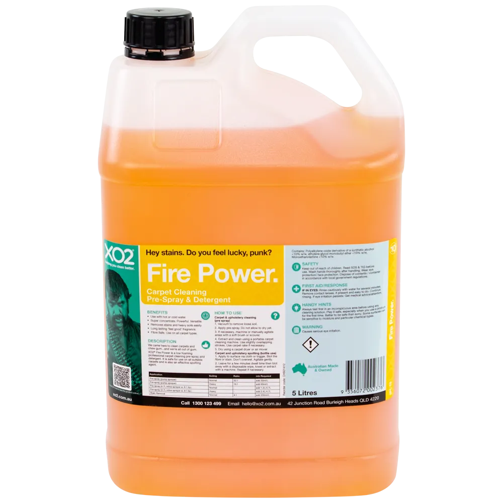 Fire Power - Professional Carpet Cleaning Pre-Spray & Detergent Concentrate