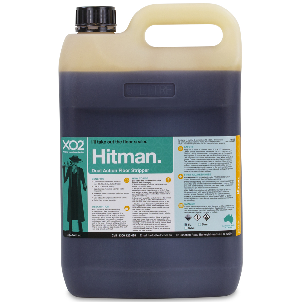 Hitman - Heavy Duty Solvent Based Floor Stripper for Solvent-Based Sealer Removal
