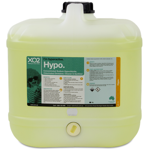 [CH900822] Hypo - Concentrated Sodium Hypochlorite, Chlorinated Destainer, Cleaner & Sanitiser