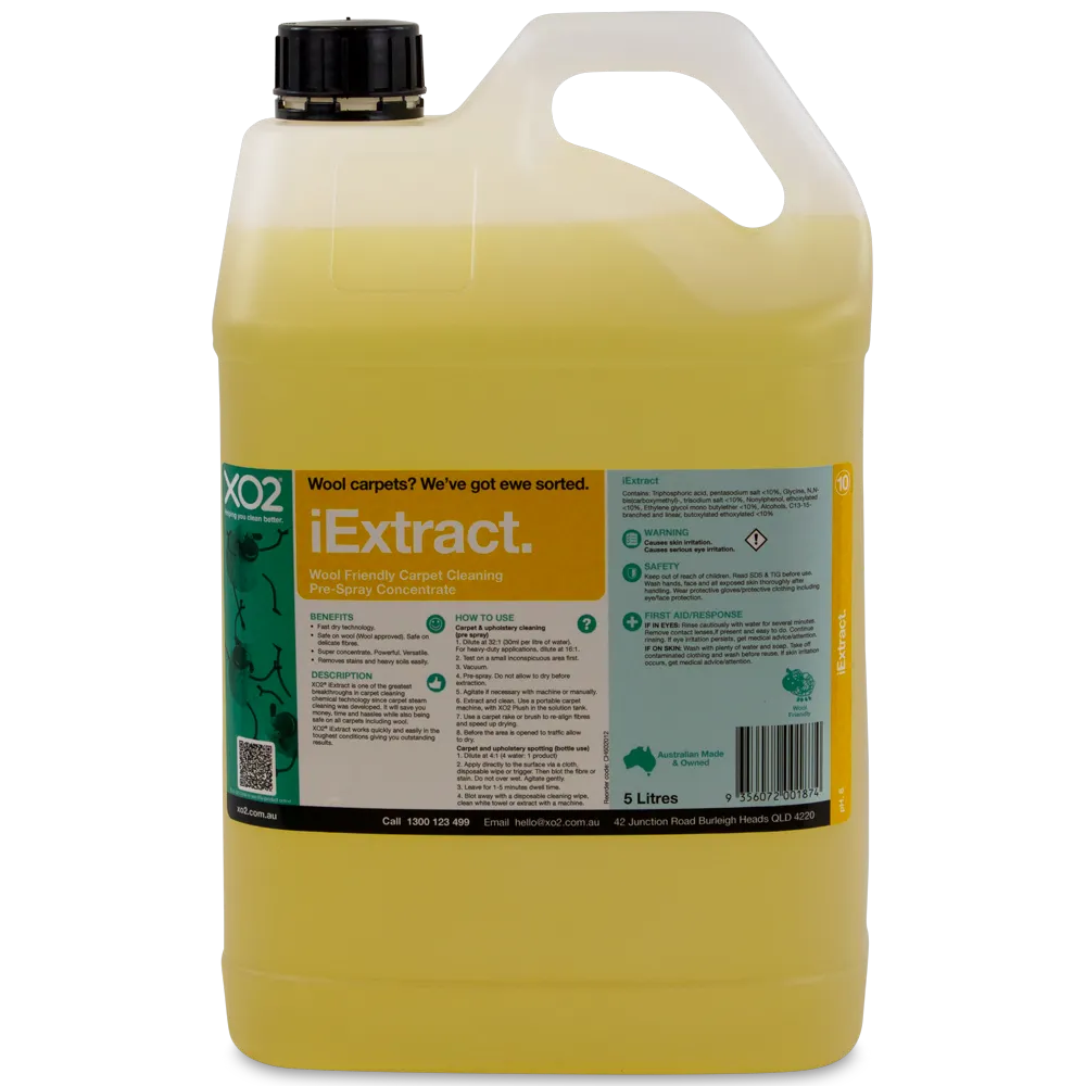 iExtract - Wool Friendly Carpet and Upholstery Cleaning Pre-Spray Concentrate