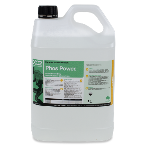 Phos Power - Phosphoric Acid Based Cleaner Concentrate for Concrete, Grout Haze, Calcium, Lime, Rust & Mineral Removal