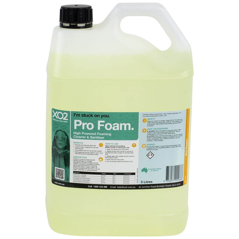Pro Foam - Heavy Duty Foaming Cleaner, Degreaser & Sanitiser Concentrate