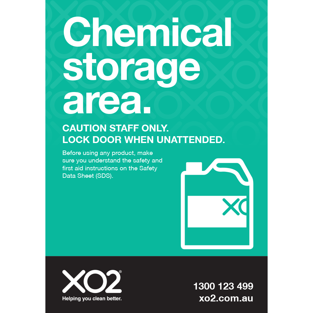 [TD400116] XO2® 'Chemical Storage Area' Safety Sign - Splash Resistant