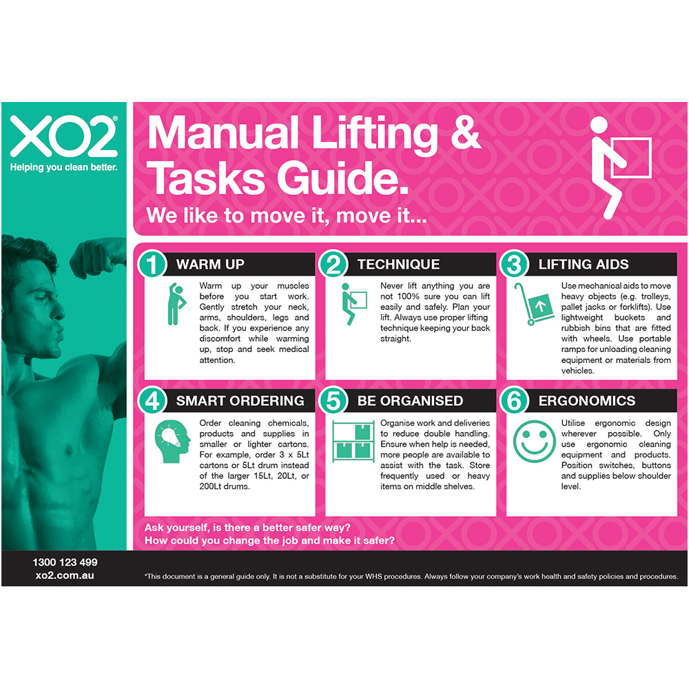 XO2® Safety Sign - Manual Lifting & Tasks Guide