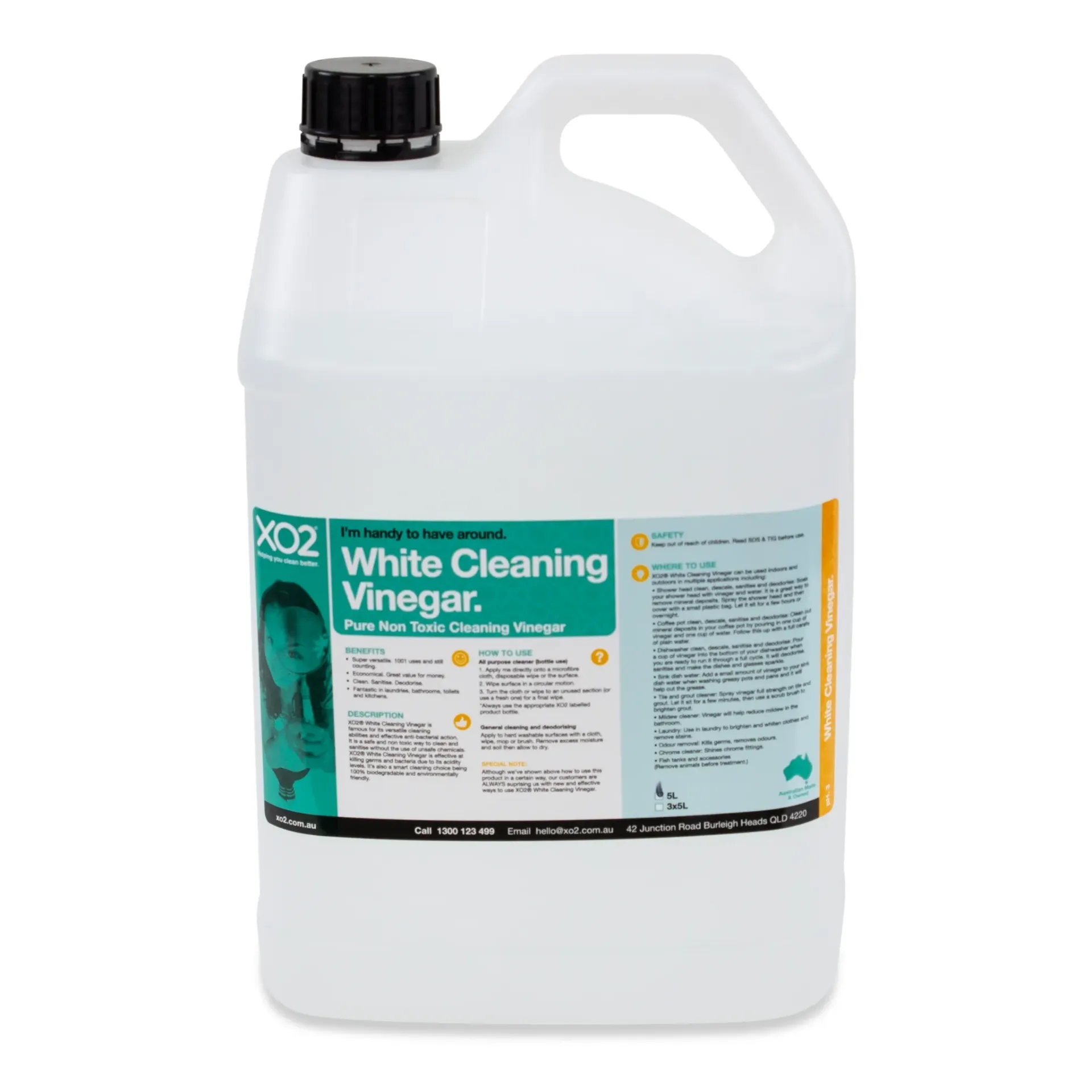 [CH902812] White Cleaning Vinegar - Pure Non-Toxic Cleaning Vinegar (5L)