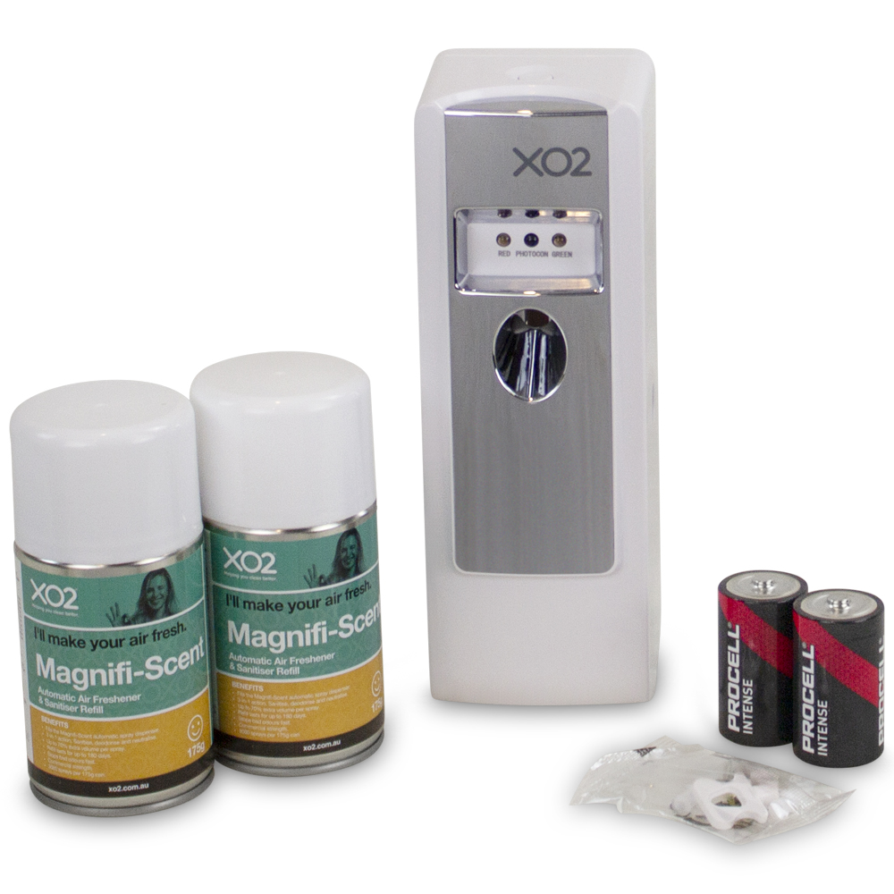 [CH323904] XO2® Magnifi-Scent Automatic Air Freshener Dispenser Starter Kit (Apple Delight)
