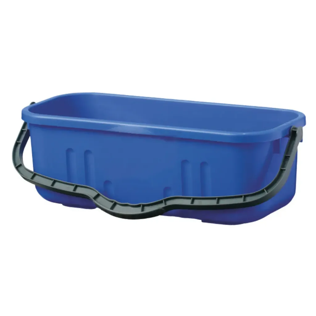 18L Duraclean Plastic Rectangular Window Cleaning Bucket - With Handle