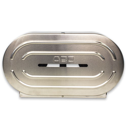 [D-500/2SS] Stainless Steel Jumbo Toilet Paper Roll Dispenser - 2 Roll Capacity