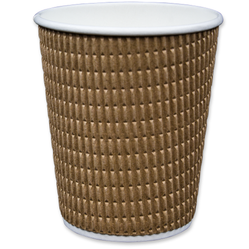 Insulated Paper Cups - For Hot Coffee & Tea Or Cold Drinks
