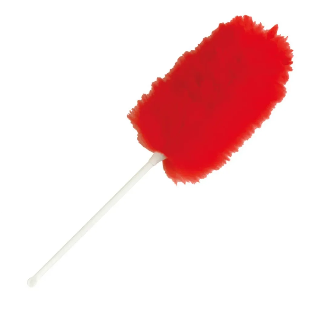 [WD-002] Wool Duster With Fixed Handle - 60cm Long, Assorted Colours