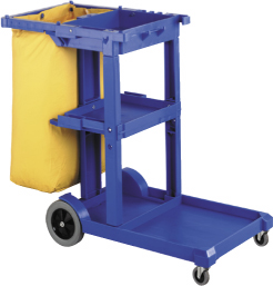 Janitors Trolley Cart - With Yellow Bag