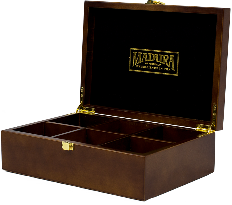 Madura Condiment Display & Wooden Tea Box