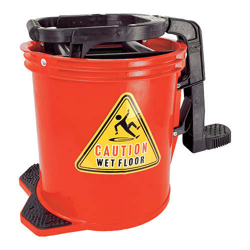 XO2® 'Mop It Good' 15L Plastic Wringer Mop Bucket